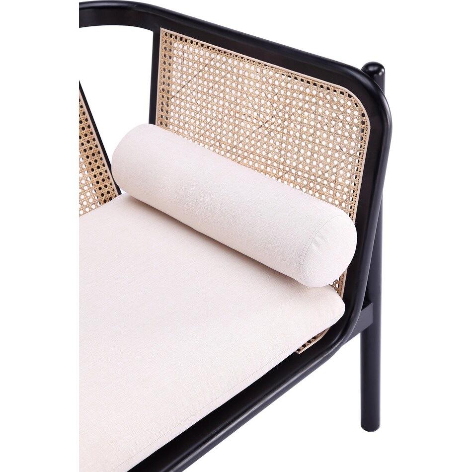 jenner black natural accent chair   