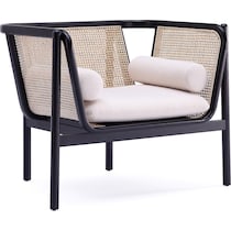 jenner black natural chair   