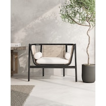 jenner black natural chair   