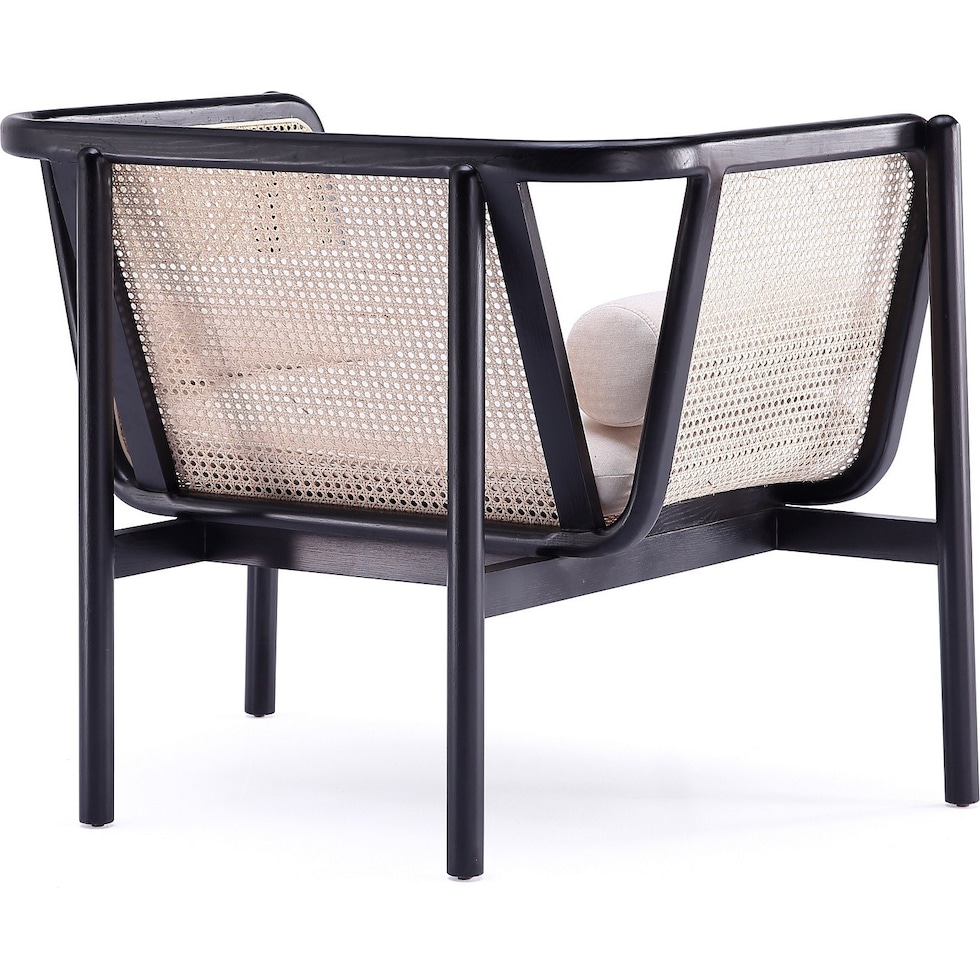 jenner black natural chair   