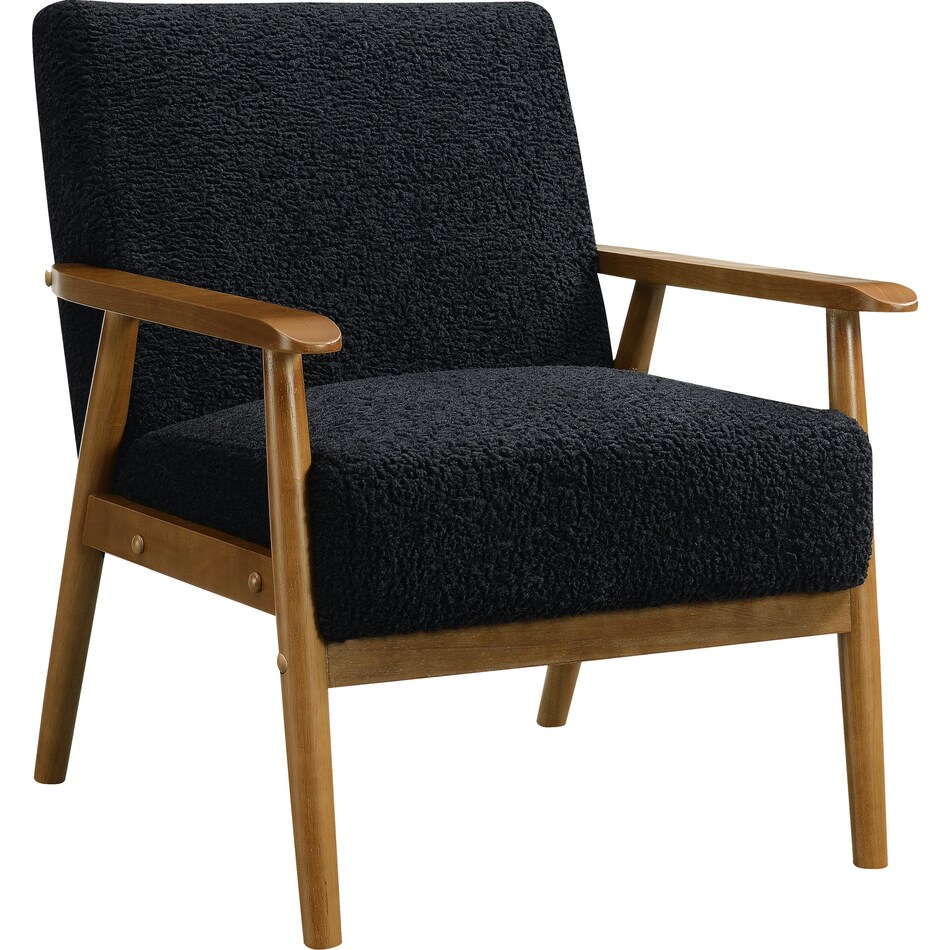 jennings black accent chair   