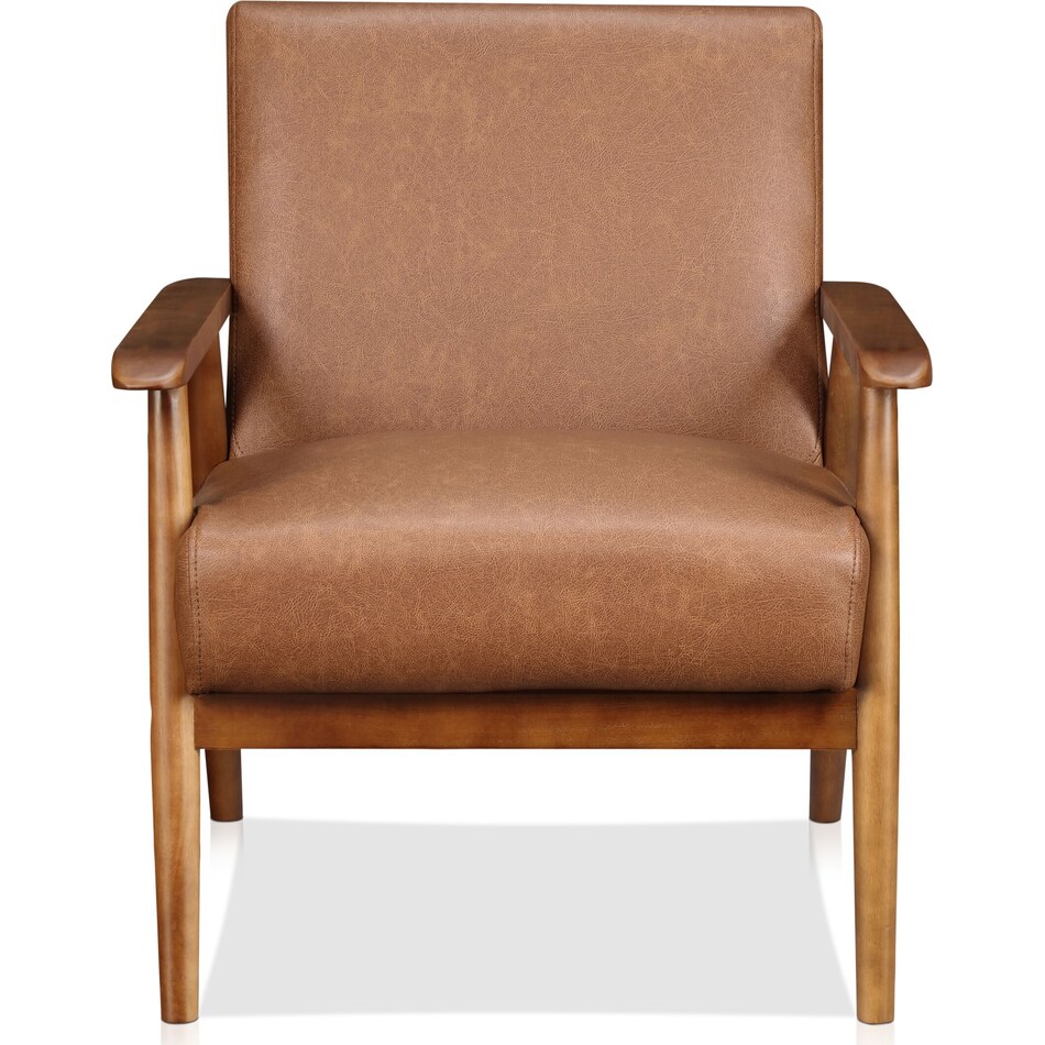 jennings dark brown accent chair   