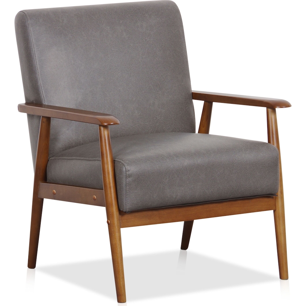 jennings gray accent chair   