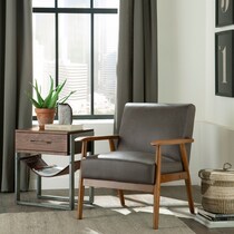 jennings gray accent chair   
