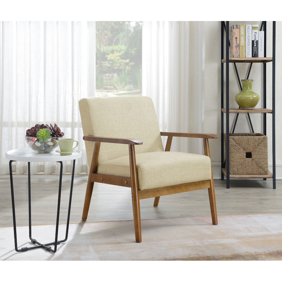 jennings light brown accent chair   