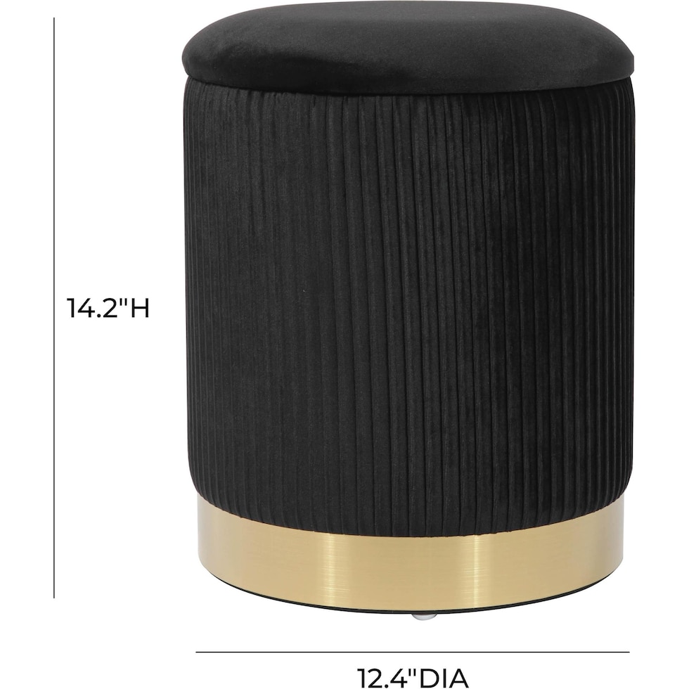 jenny black ottoman   