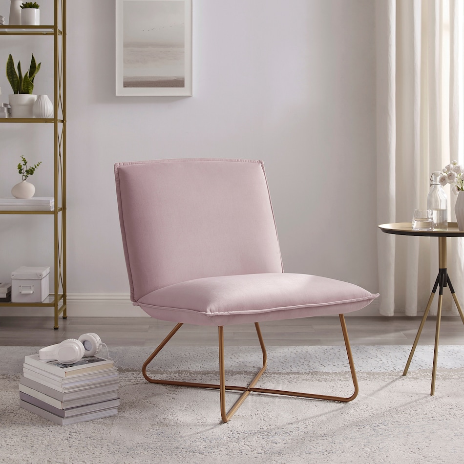 jeno pink accent chair   