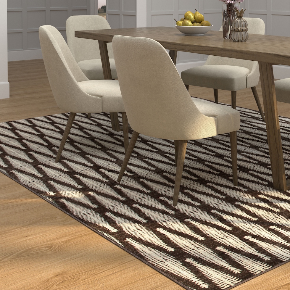 jessa dark brown area rug  x    