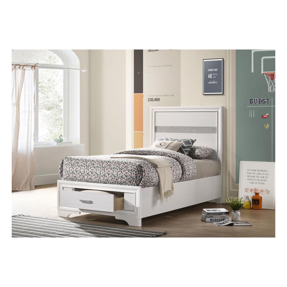 jessica white twin bed   