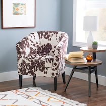 jethro cow print accent chair   