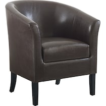 jethro dark brown accent chair   