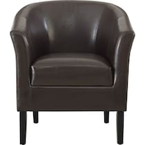 jethro dark brown accent chair   