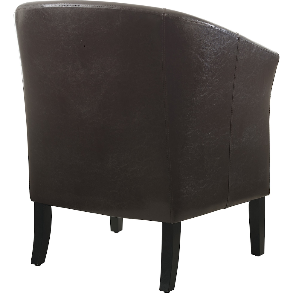 jethro dark brown accent chair   