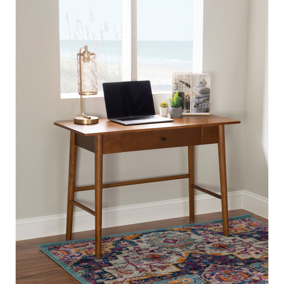 jillian dark brown desk   