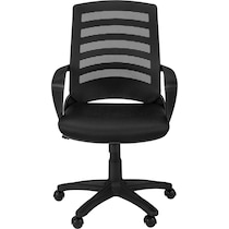 jim black black desk chair   