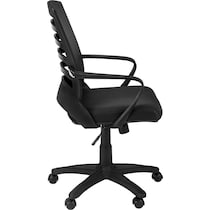 jim black black desk chair   