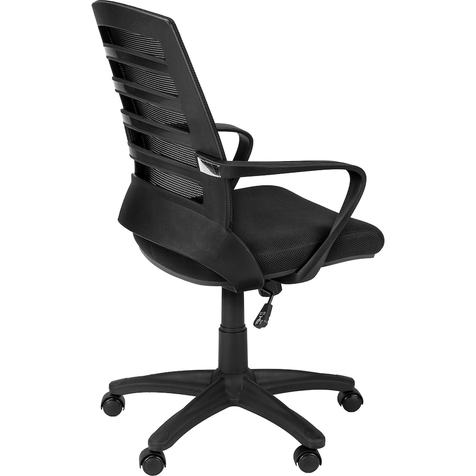 jim black black desk chair   