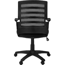 jim black black desk chair   