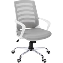 jim white gray desk chair   