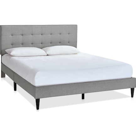 Joanna Upholstered Platform King Bed - Gray