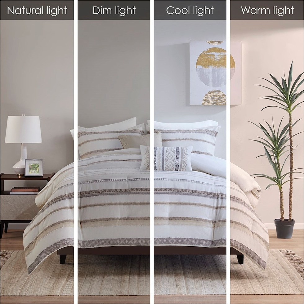 joanna neutral full queen bedding set   