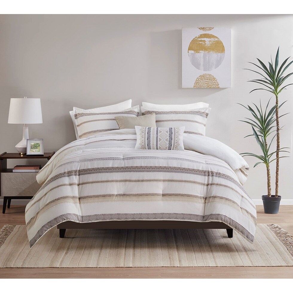 joanna neutral king california king bedding set   