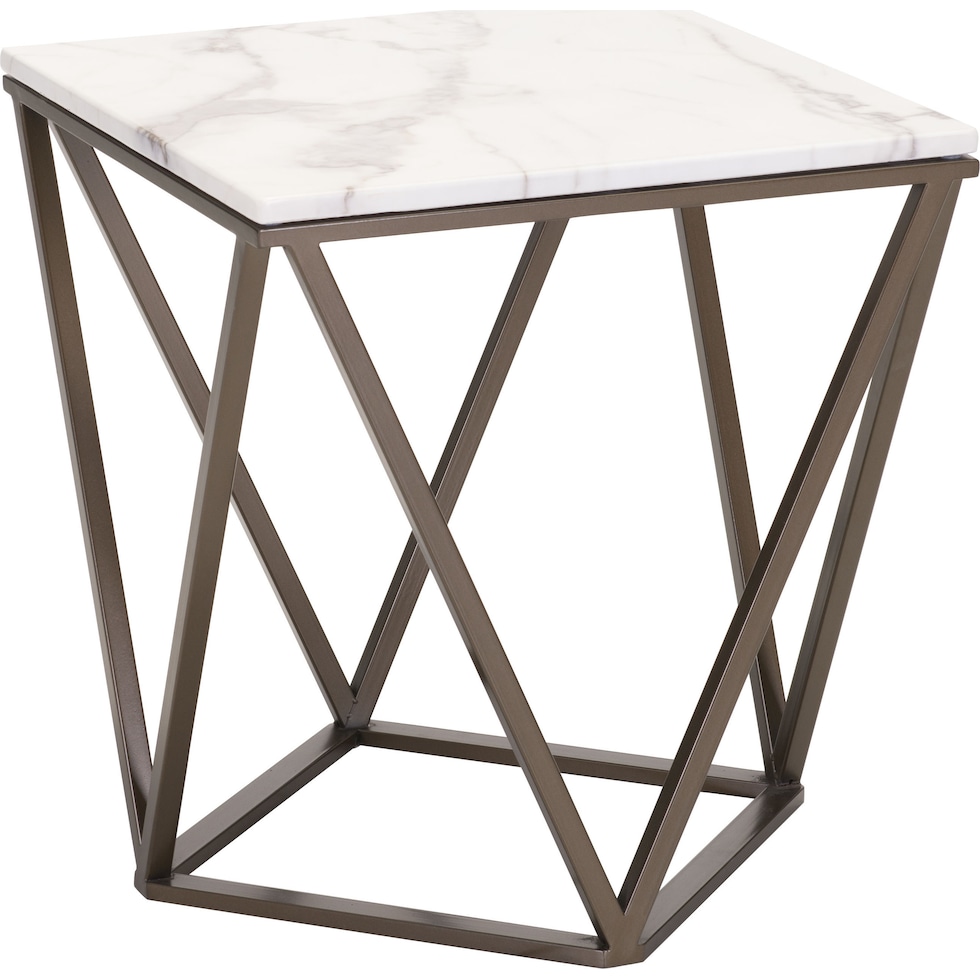 jocelyn white brass end table   