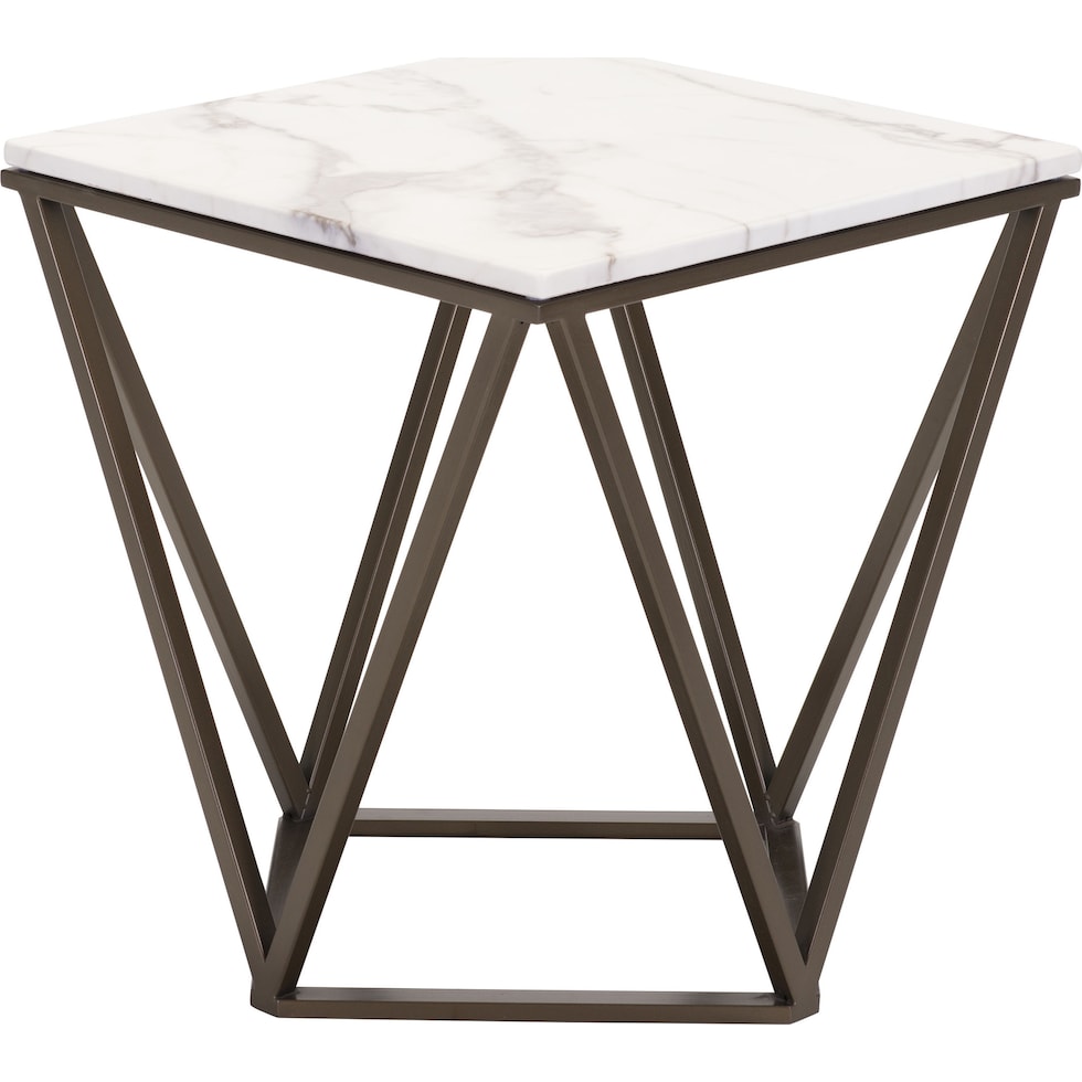 jocelyn white brass end table   