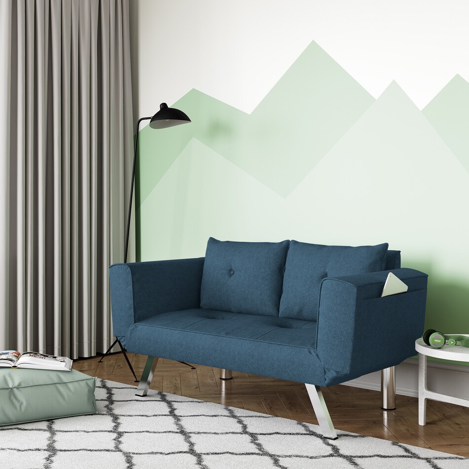 joci blue futon   