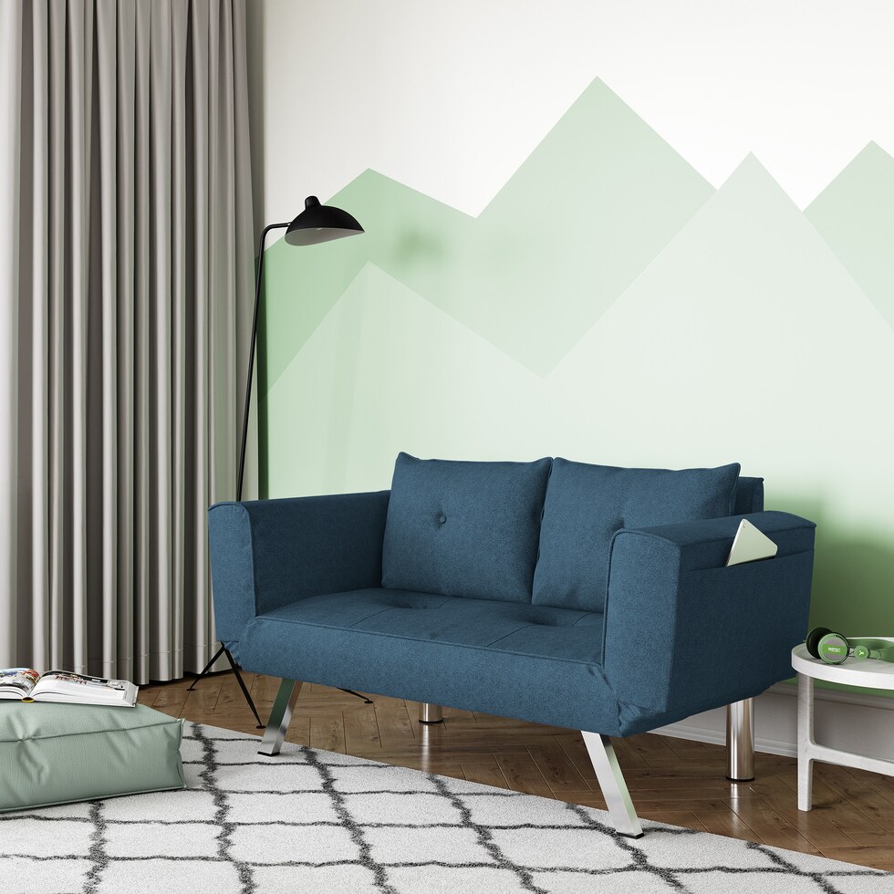 joci blue futon   