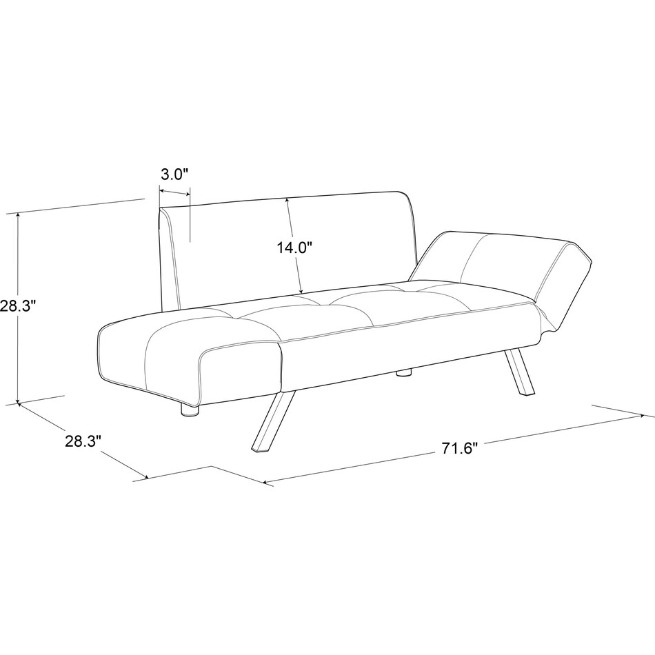joci blue futon   