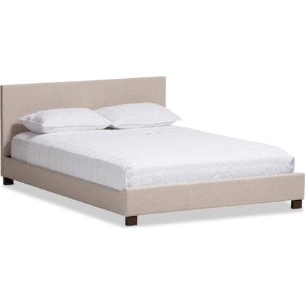 Jody Full Upholstered Platform Bed - Beige