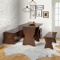 joelle dark brown corner nook   