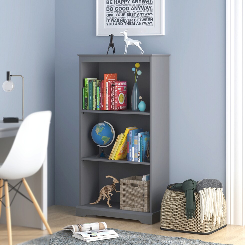 joelle gray bookcase   