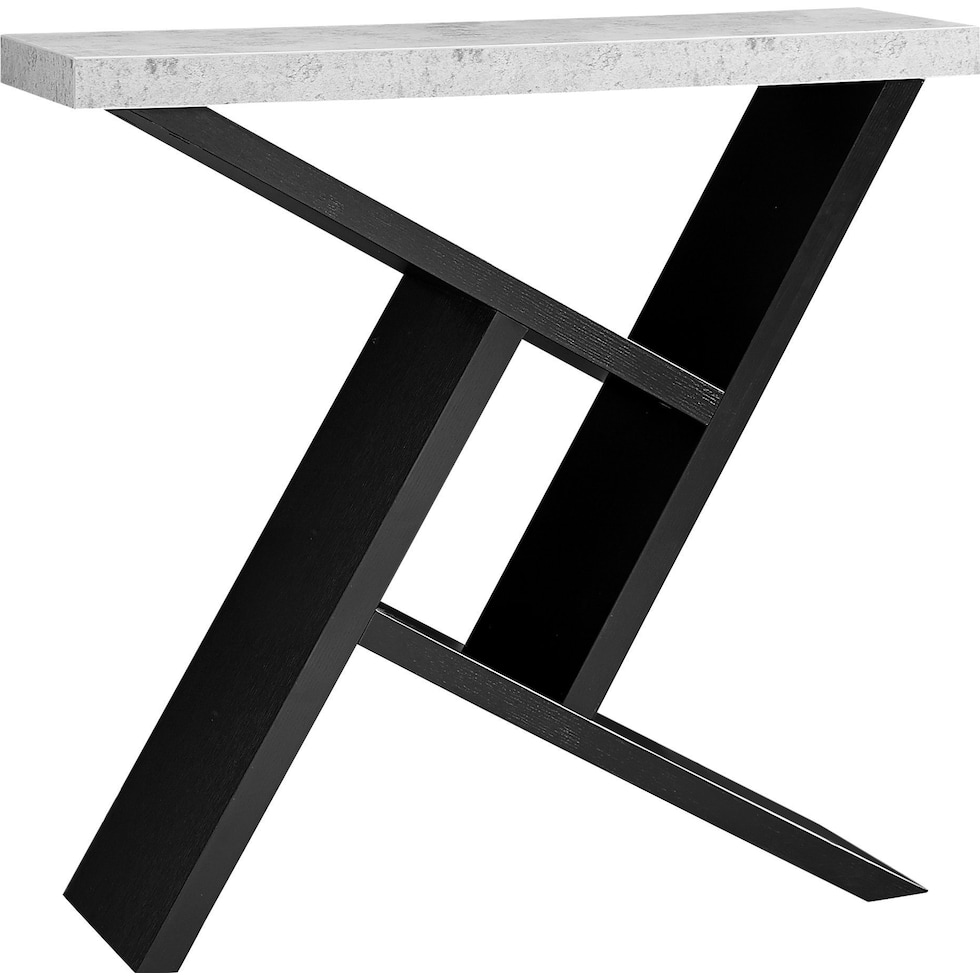 johnie gray black console table   