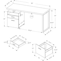 johnnie light brown desk   