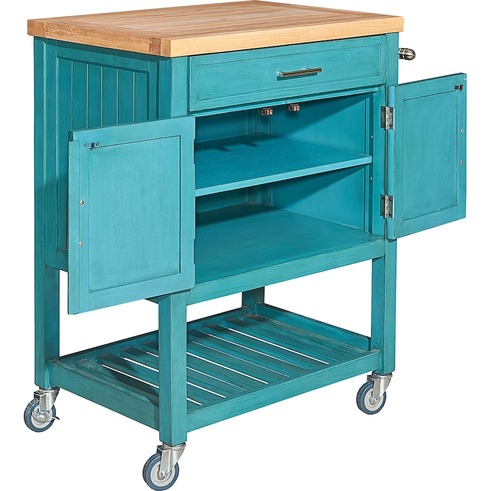 jolene blue kitchen cart   