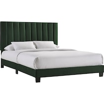 joline green queen bed and nightstand set   