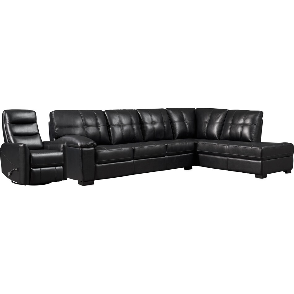 Jones 2Piece Sectional with RightFacing Chaise and Manual Swivel