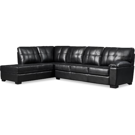 Jones 2-Piece Sectional with Left-Facing Chaise - Black