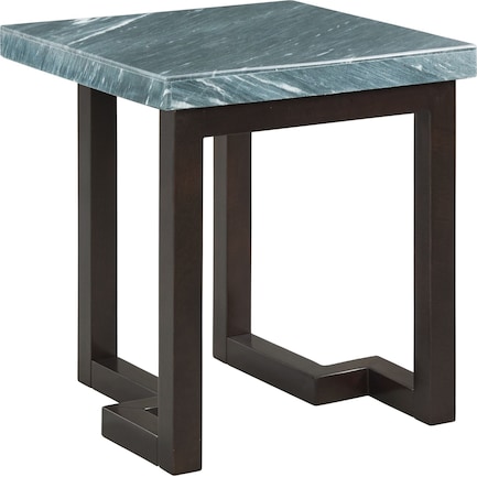 Joni Marble Square End Table - Gray