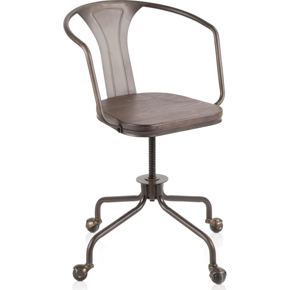jordan antique brown office chair   