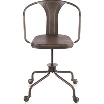 jordan antique brown office chair   