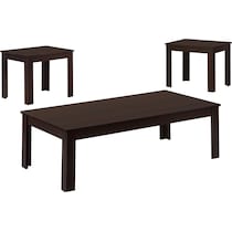 jose dark brown  pc occasional tables   