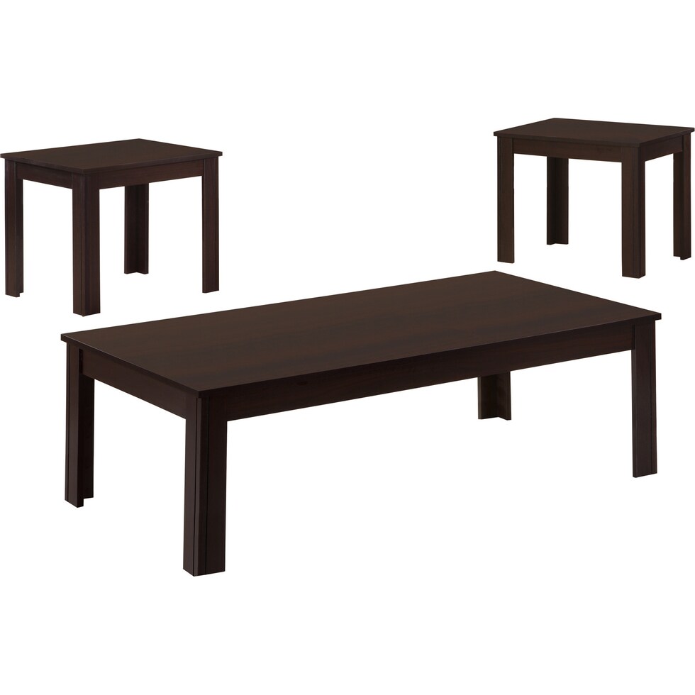 jose dark brown  pc occasional tables   