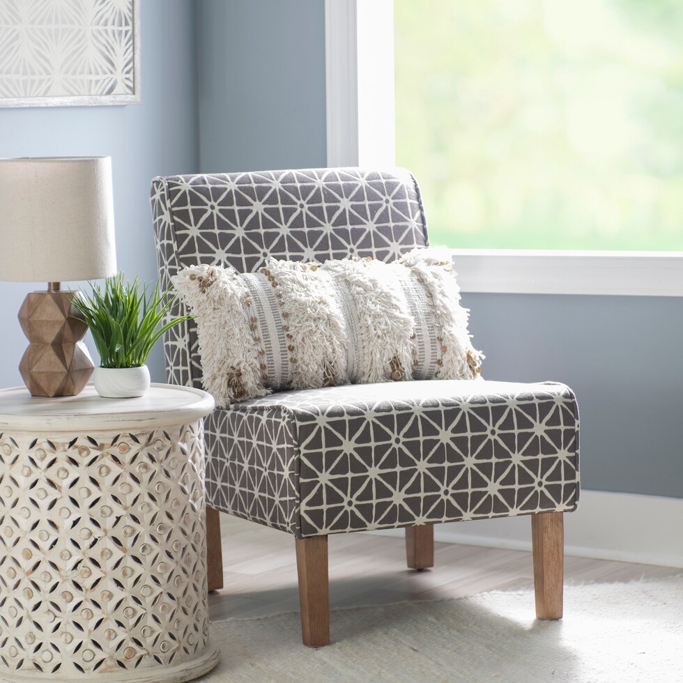 josephine gray accent chair   