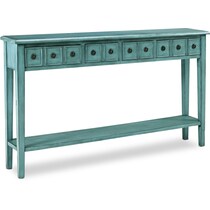 josie blue console table   