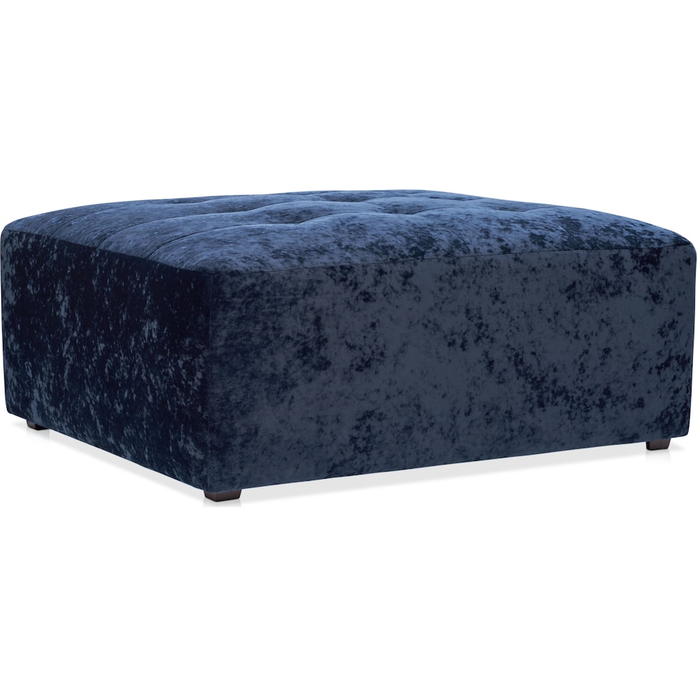 josie blue ottoman   