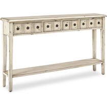 josie white console table   