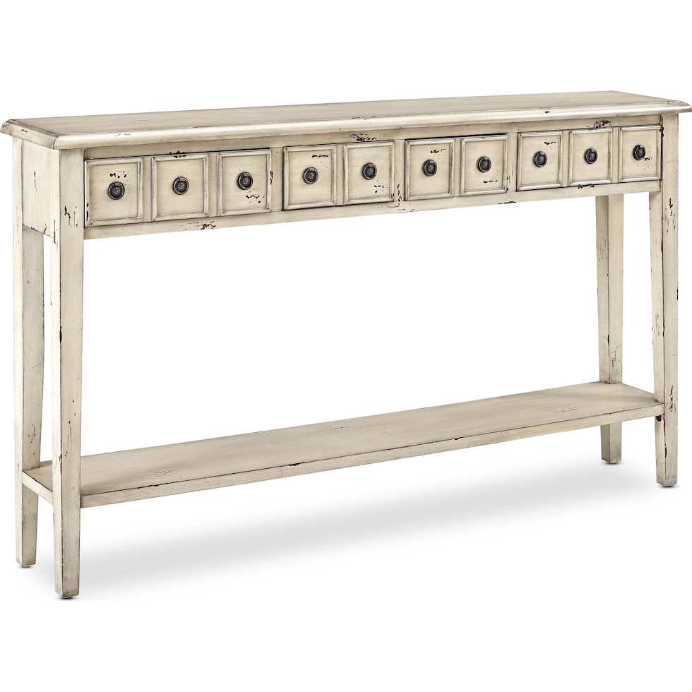 josie white console table   